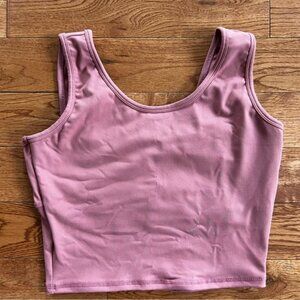 Alo size medium sports bra tank dusty rose